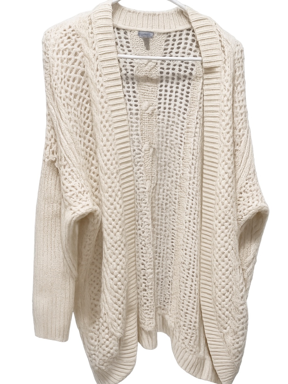 Charlotte Russe Open-Knit Cream Cardigan - Picture 1 of 1